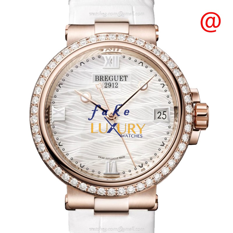 Breguet Marine 9518BR/52/984 D000 Automatic 18kt Rose Gold Silver Dial Replica Watch - Luxury Replica Watch