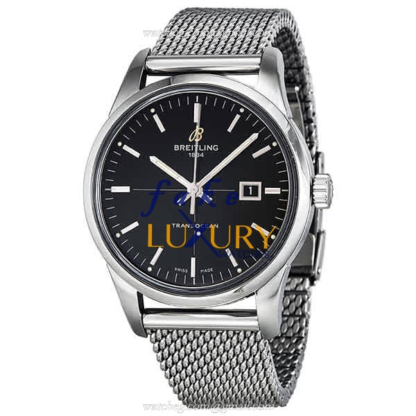 Breitling Transocean Chronograph Replica Watch, A1036012-BA91-154A, Automatic, Black Dial, Steel - Luxury Replica Watch