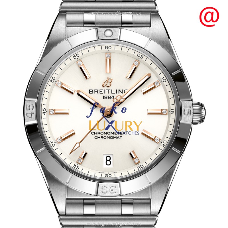 Breitling A10380101A2A1 Chronomat B01 Replica Watch, White Dial, Steel Bracelet, Automatic - Luxury Replica Watch