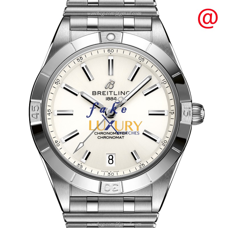 Breitling A10380101A3A1 Replica Chronomat B01 Automatic White Dial Steel Watch - Luxury Replica Watch