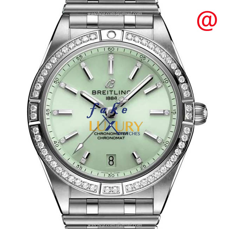 A10380591L1A1 - Breitling Chronomat B01 Replica Watch - Automatic Green Dial Stainless Steel - Luxury Replica Watch