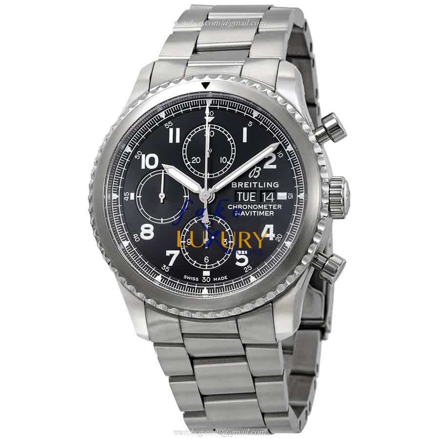 Breitling A13314101B1A1 AVIATOR 8 Replica Watch, Black Dial, Automatic Movement, Steel - Luxury Replica Watch