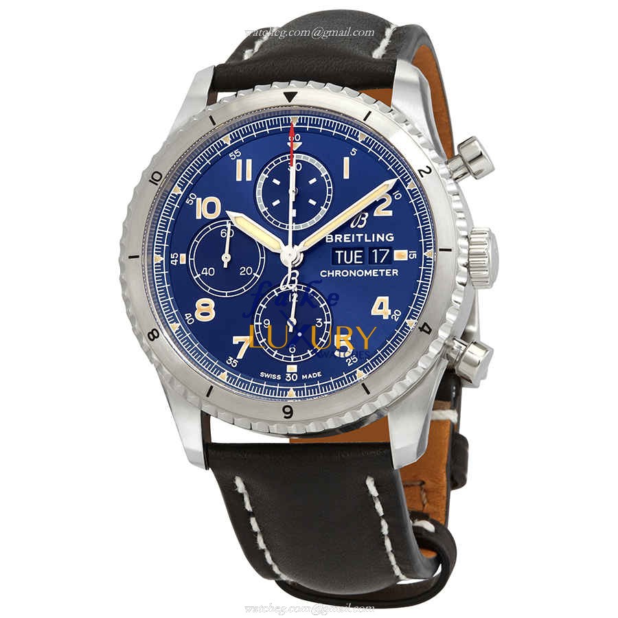 Breitling A13316101C1X3 AVIATOR 8 - Replica Watch - Automatic - Blue Dial - Steel Case - Black - Luxury Replica Watch