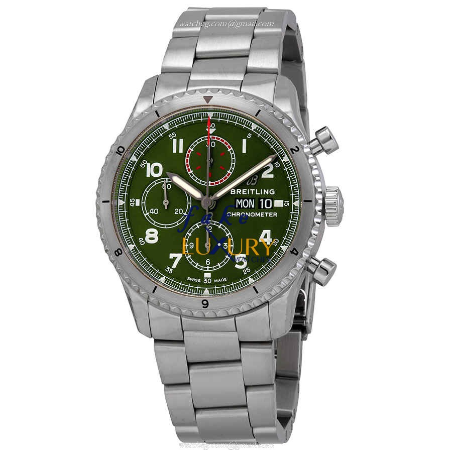 Breitling A133161A1L1A1 AVIATOR 8 Automatic Green Dial Steel Replica Watch - Luxury Replica Watch