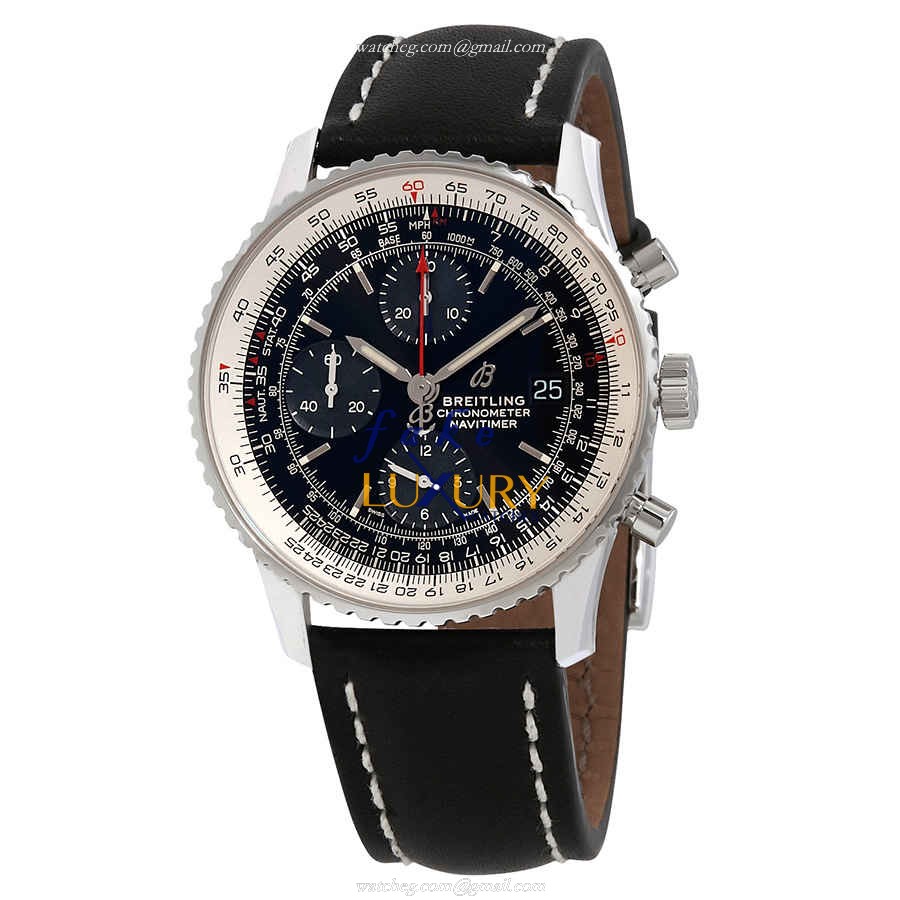 Breitling A13324121B1X1 Navitimer 1 Replica Watch, Automatic, Black Dial, Steel Case, Leather Strap - Luxury Replica Watch