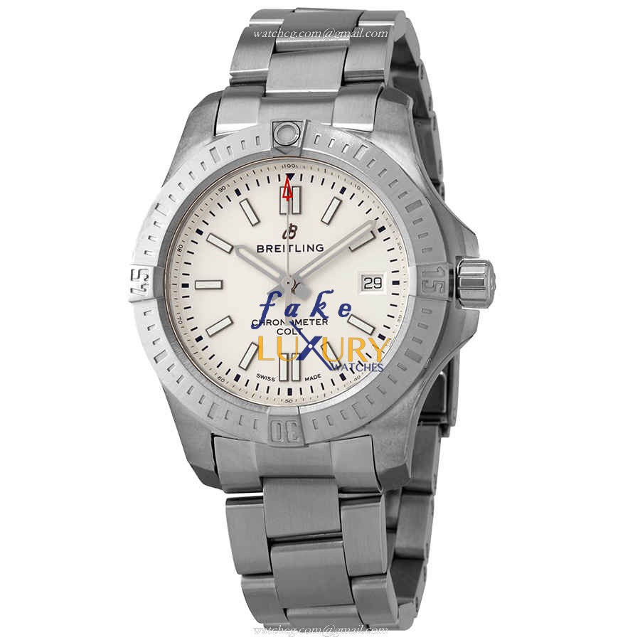 Breitling A17313101G1A1 Replica Watch with Automatic Movement in Silver Dial on Steel Bracelet - Luxury Replica Watch
