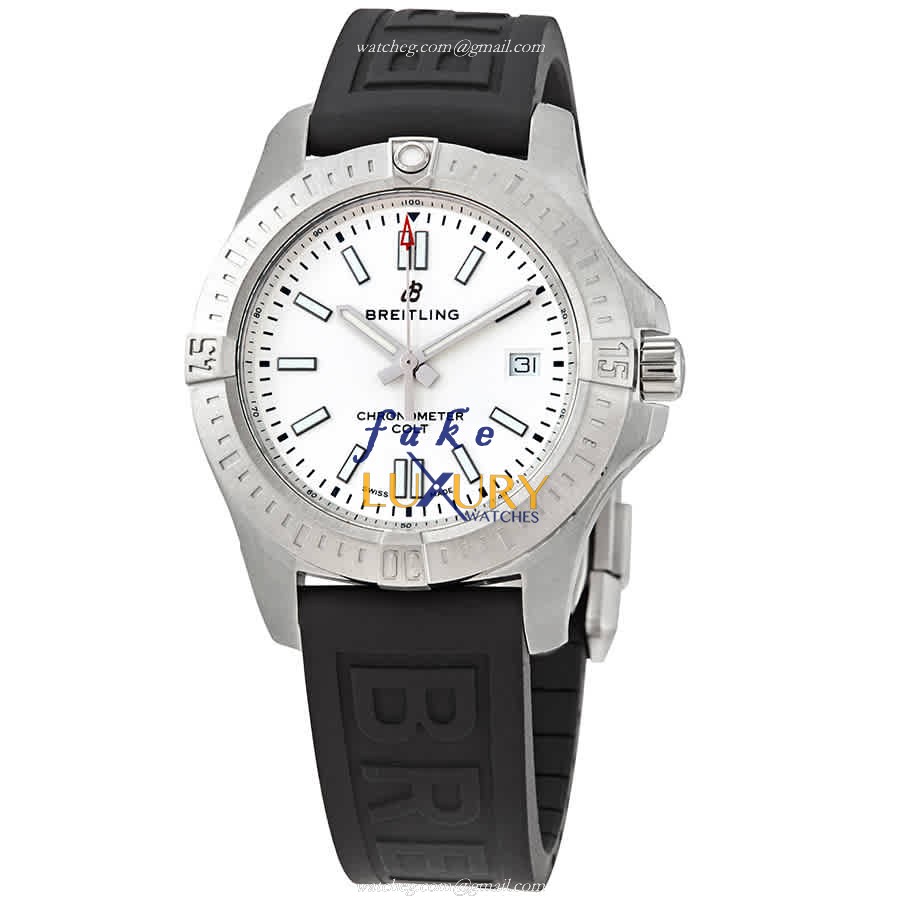 Breitling A17313101G1S1 Challenger Automatic Stainless Steel Silver Dial Rubber Replica Watch - Luxury Replica Watch