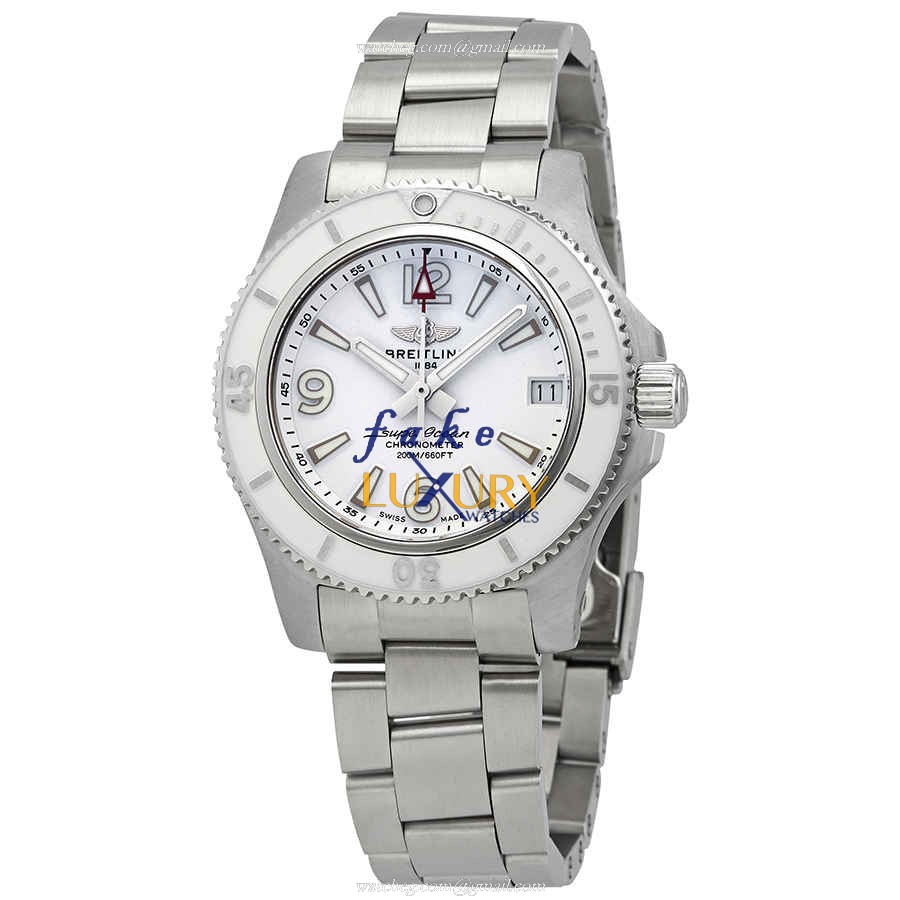 Breitling A17316D21A1A1 Superocean Replica Watch - White Dial Automatic - Silver Steel Bracelet - Luxury Replica Watch