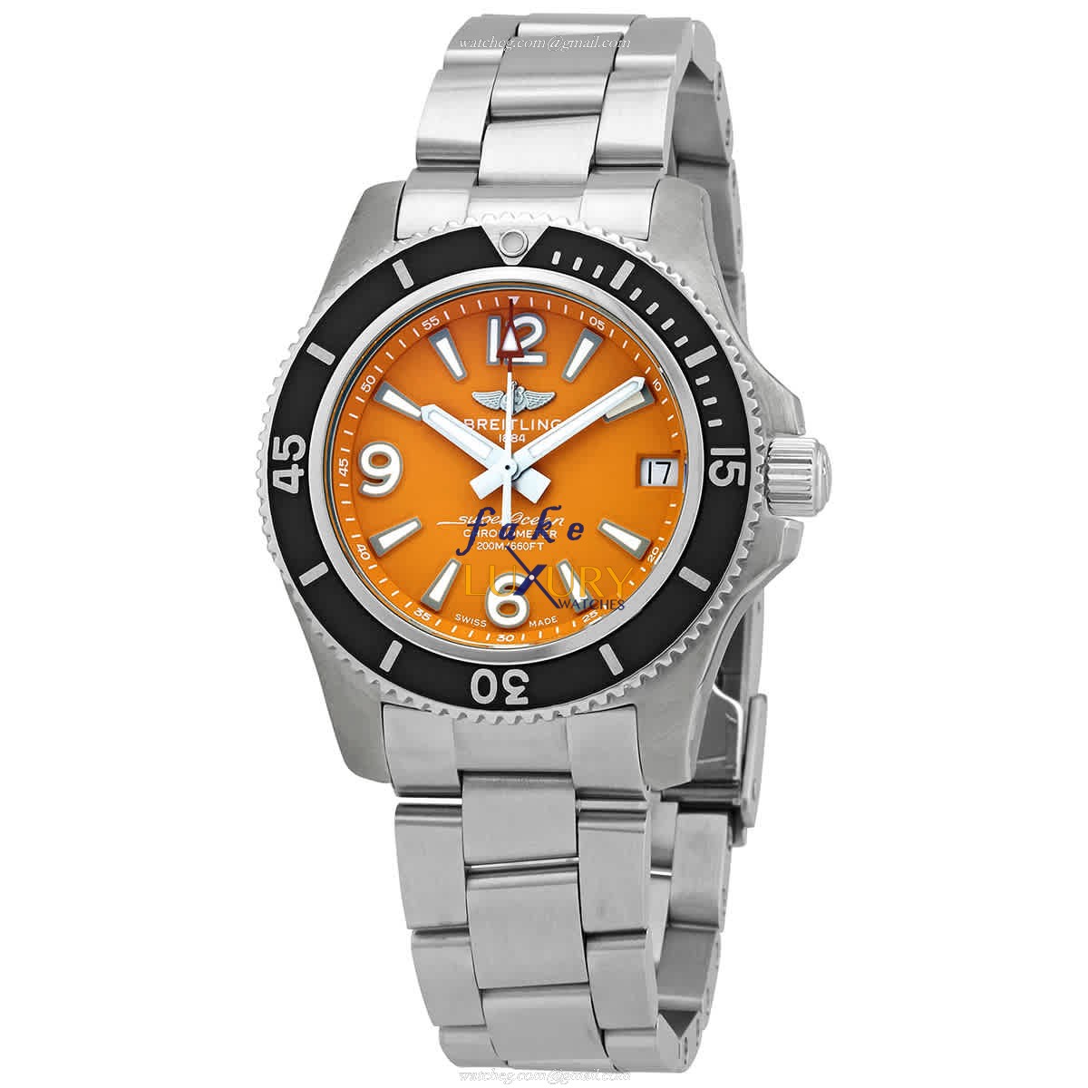 A17316D71O1A1 - Breitling Superocean 36 Replica Watch - Automatic Orange Dial Stainless Steel - Luxury Replica Watch