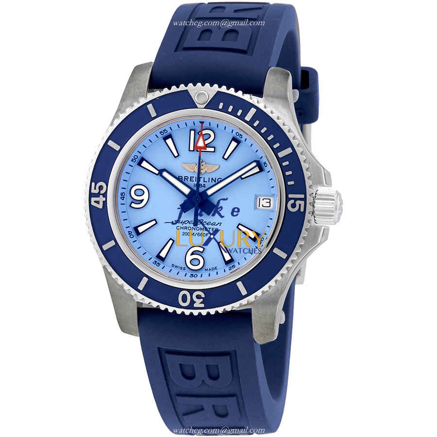 Breitling Superocean A17316D81C1S1 - Replica Watch with Blue Dial on Rubber Strap - Automatic - Luxury Replica Watch