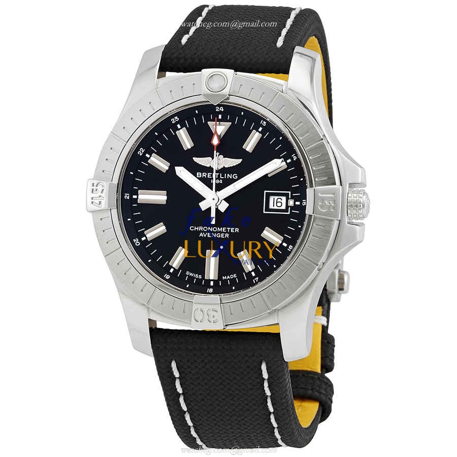 Breitling A17318101B1X2 Avenger II Replica Watch Automatic Blue Dial Steel Case Canvas Strap - Luxury Replica Watch