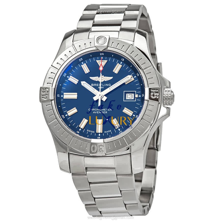 Breitling A17318101C1A1 Avenger II Replica Watch, Automatic, Blue Dial, Steel Case - Luxury Replica Watch