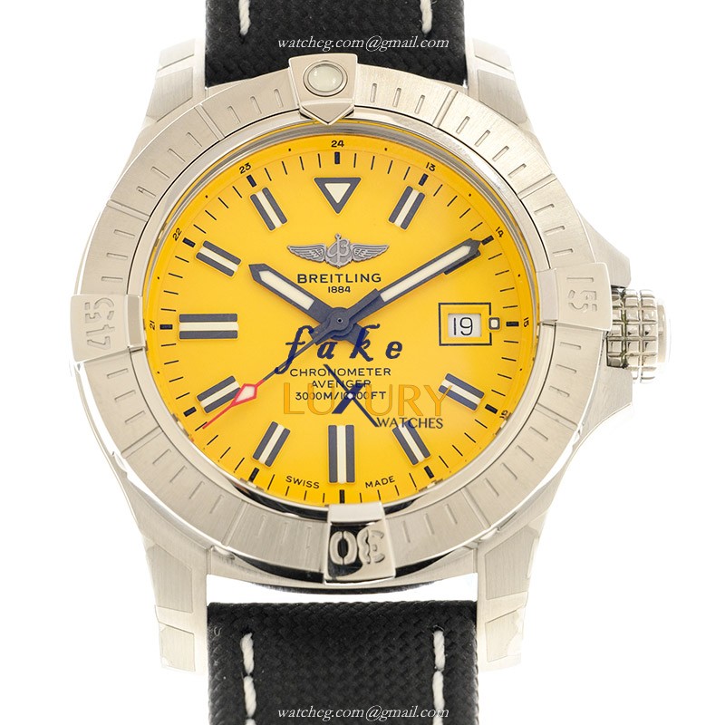 Breitling Avenger II Automatic A17319101I1X1 in Yellow with Black Canvas, Replica - Luxury Replica Watch