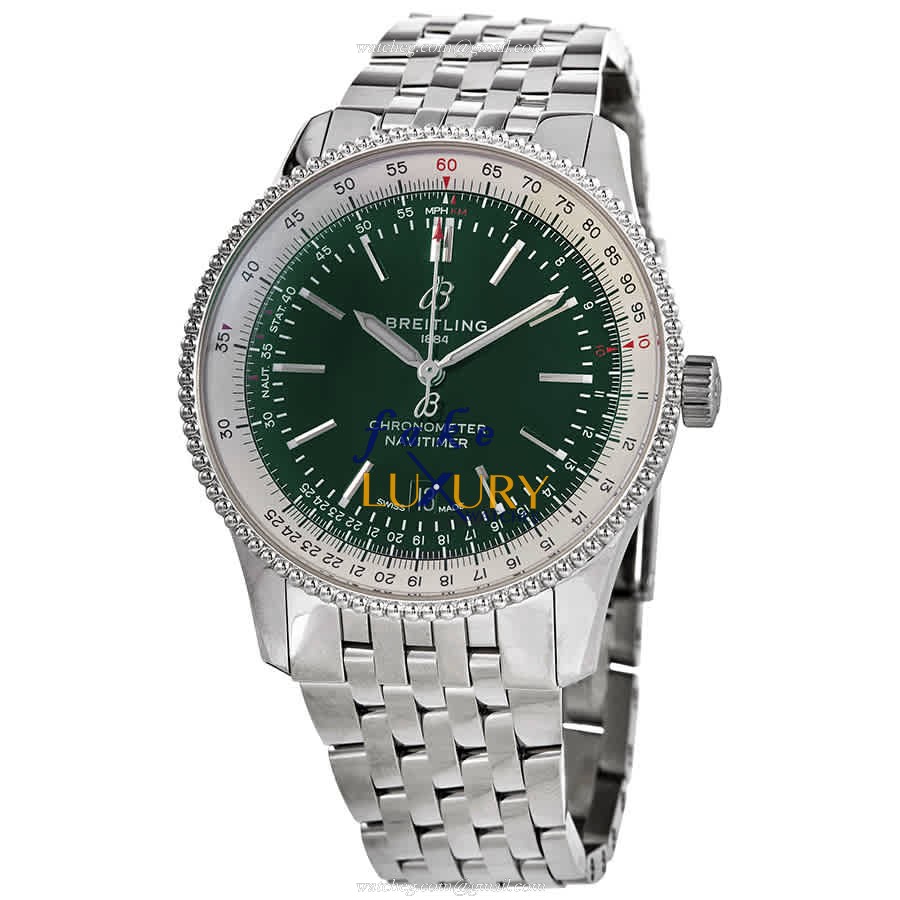 Breitling A173261A1L1A1 Replica Watch, Automatic, Green Dial, Steel Case & Bracelet - Luxury Replica Watch