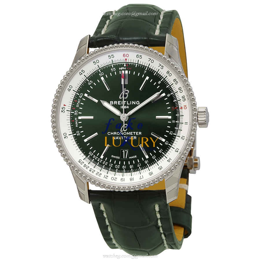 Breitling A173261A1L1P2 Navitimer 1 Replica Watch, Automatic Movement, Green Dial - Luxury Replica Watch