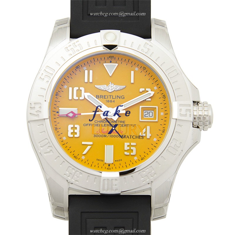 Breitling A1733110-I519-152S-A20SS Replica Watch - Automatic - Stainless Steel - Yellow Dial - Luxury Replica Watch