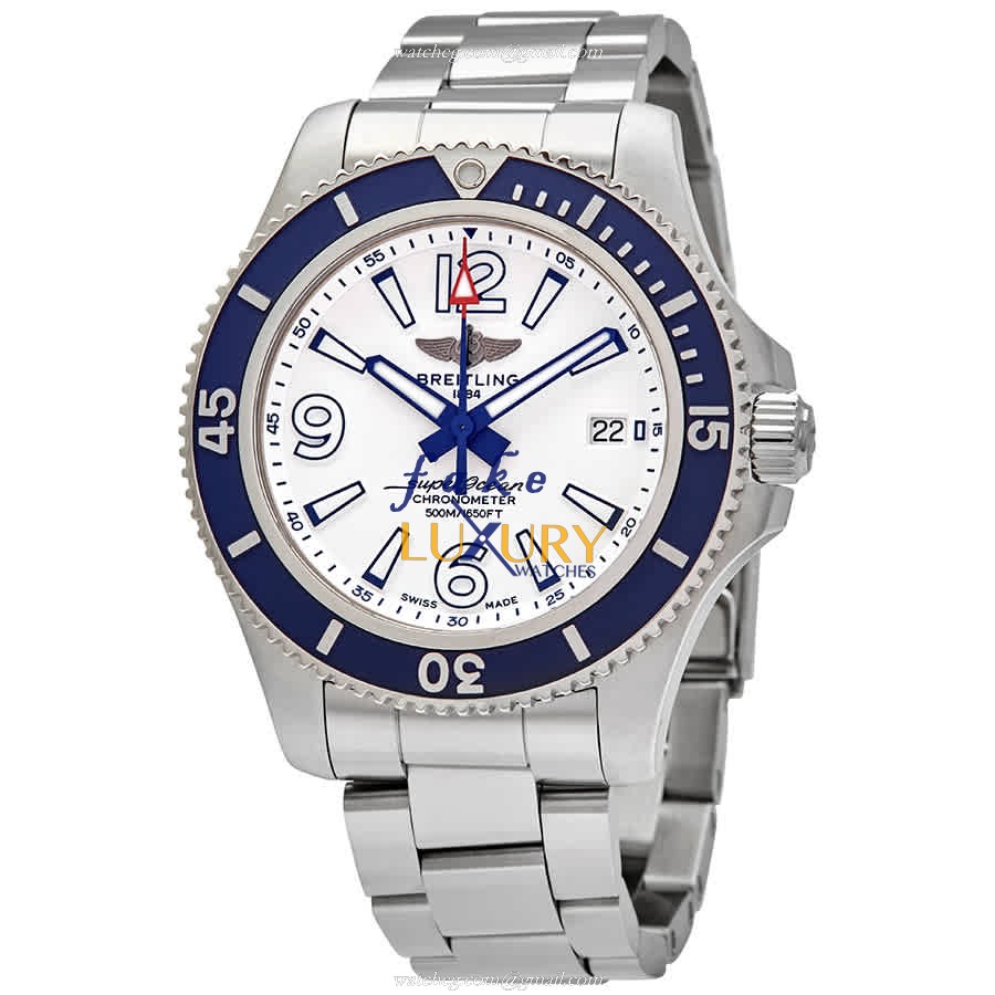 Breitling Superocean A17366D81A1A1 Replica Watch, Automatic, White Dial, Steel Bracelet - Luxury Replica Watch