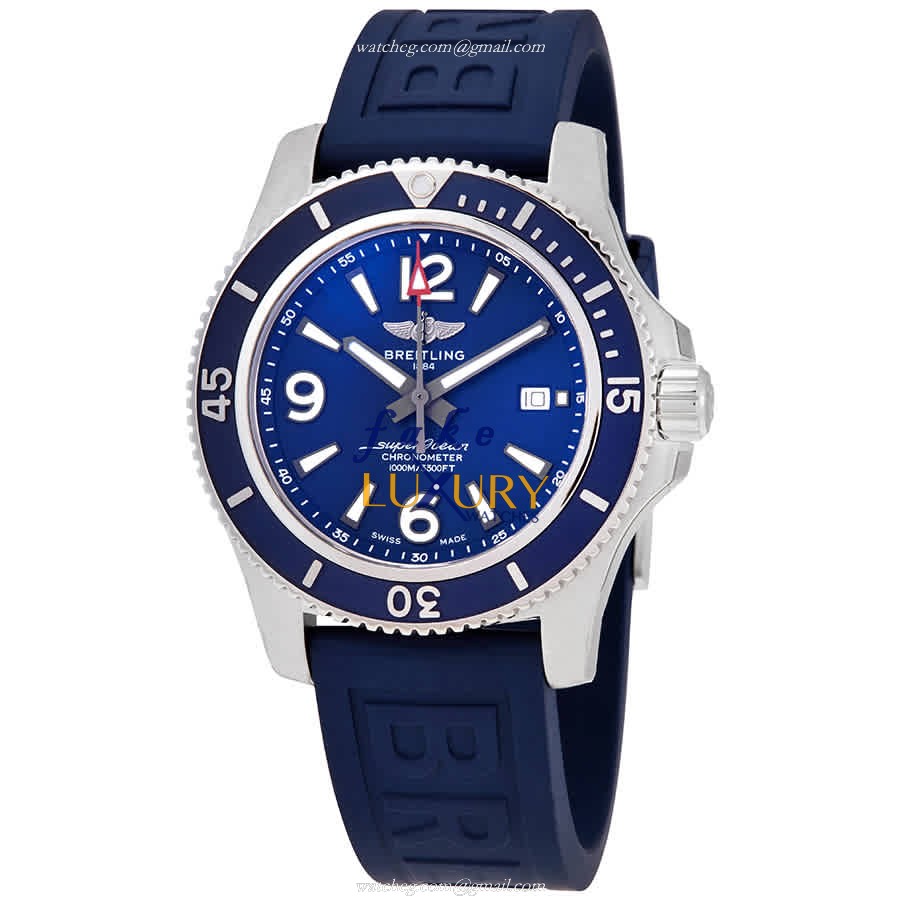 Breitling Superocean A17367D81C1S1 Automatic Blue Dial Rubber Strap Replica Watch - Luxury Replica Watch