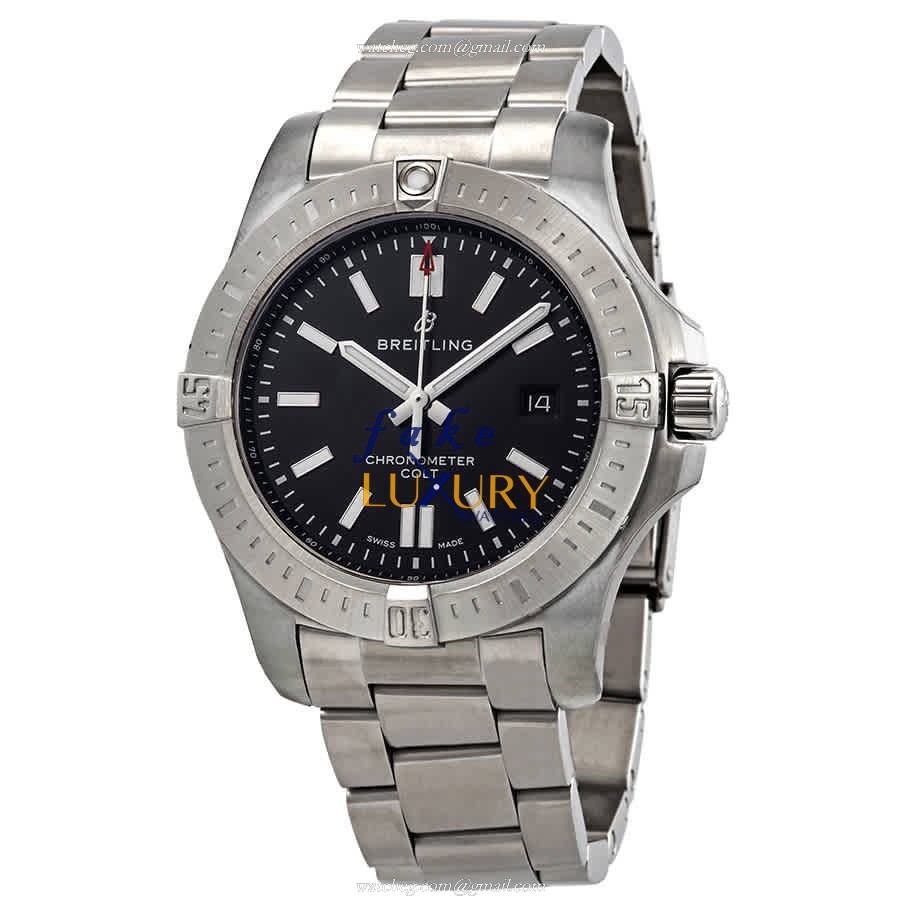 Breitling A17388101B1A1 - Replica Watch - Automatic - 44mm Steel Case - Black Dial - Silver Bracelet - Luxury Replica Watch