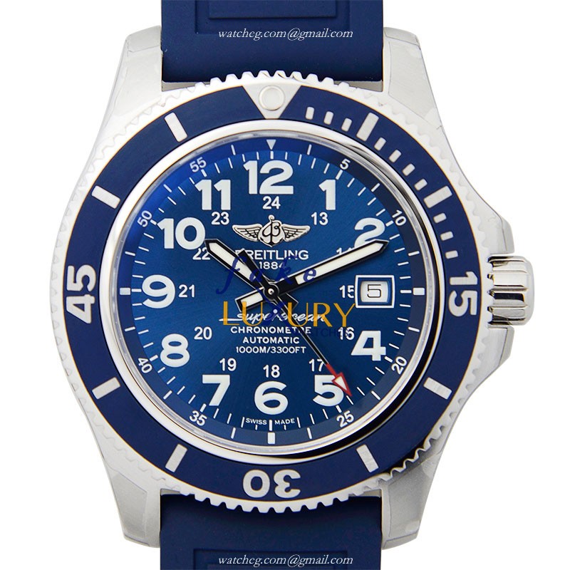 Breitling A17392D8-C910-228S-A20SS-01 Superocean Replica Watch with Blue Dial, Steel - Luxury Replica Watch