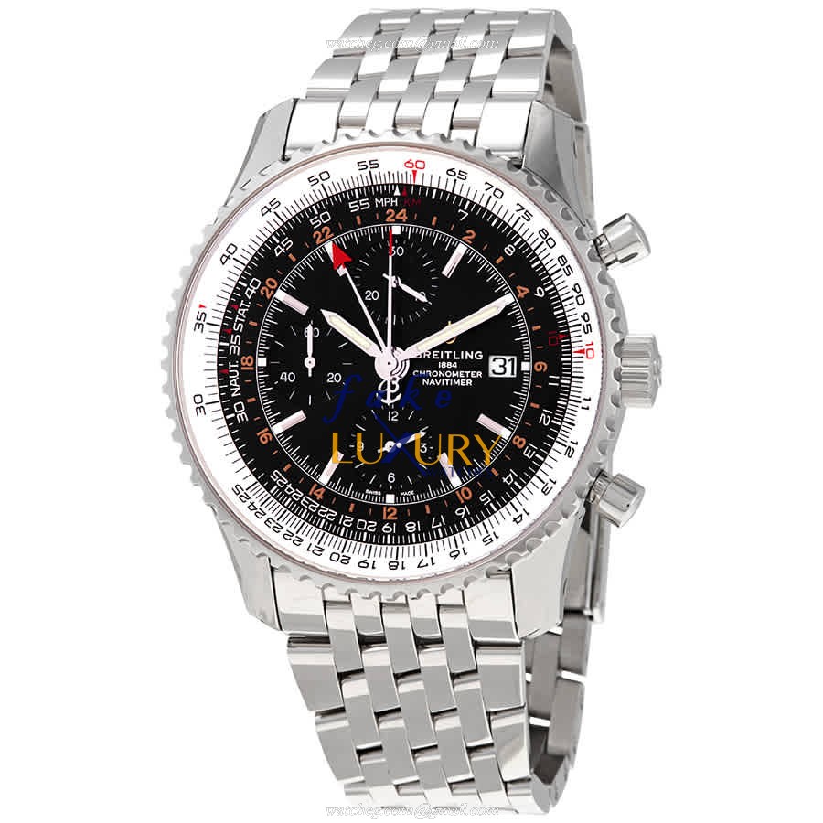 Breitling A24322121B2A1 Navitimer 1 Replica Watch, Black Dial, Steel Bracelet, Automatic - Luxury Replica Watch