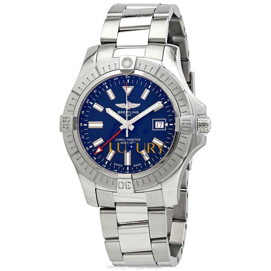 Breitling Avenger II Replica Watch A32395101C1A1 With Automatic Movement, Blue Dial On Steel - Luxury Replica Watch