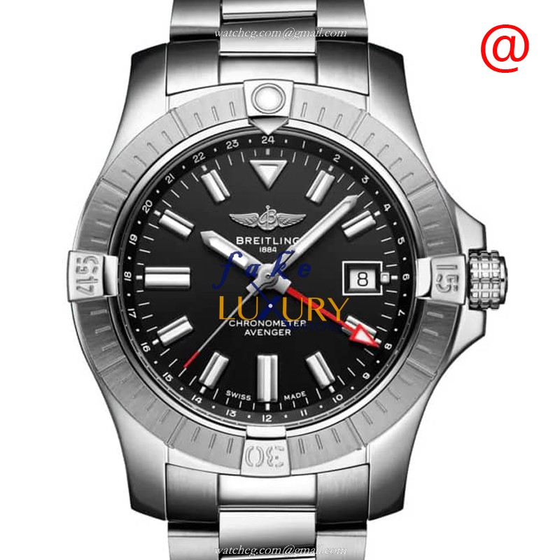 Breitling Avenger II A32397101B1A1 Replica Watch, Black Dial, Steel Bracelet, Automatic Movement - Luxury Replica Watch
