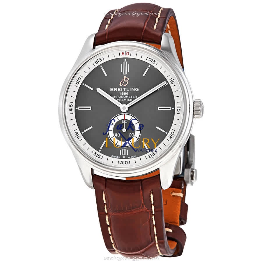 Breitling A37340351B1P1 Premier Replica Watch, Gray Dial, Automatic Movement, Steel Case - Luxury Replica Watch
