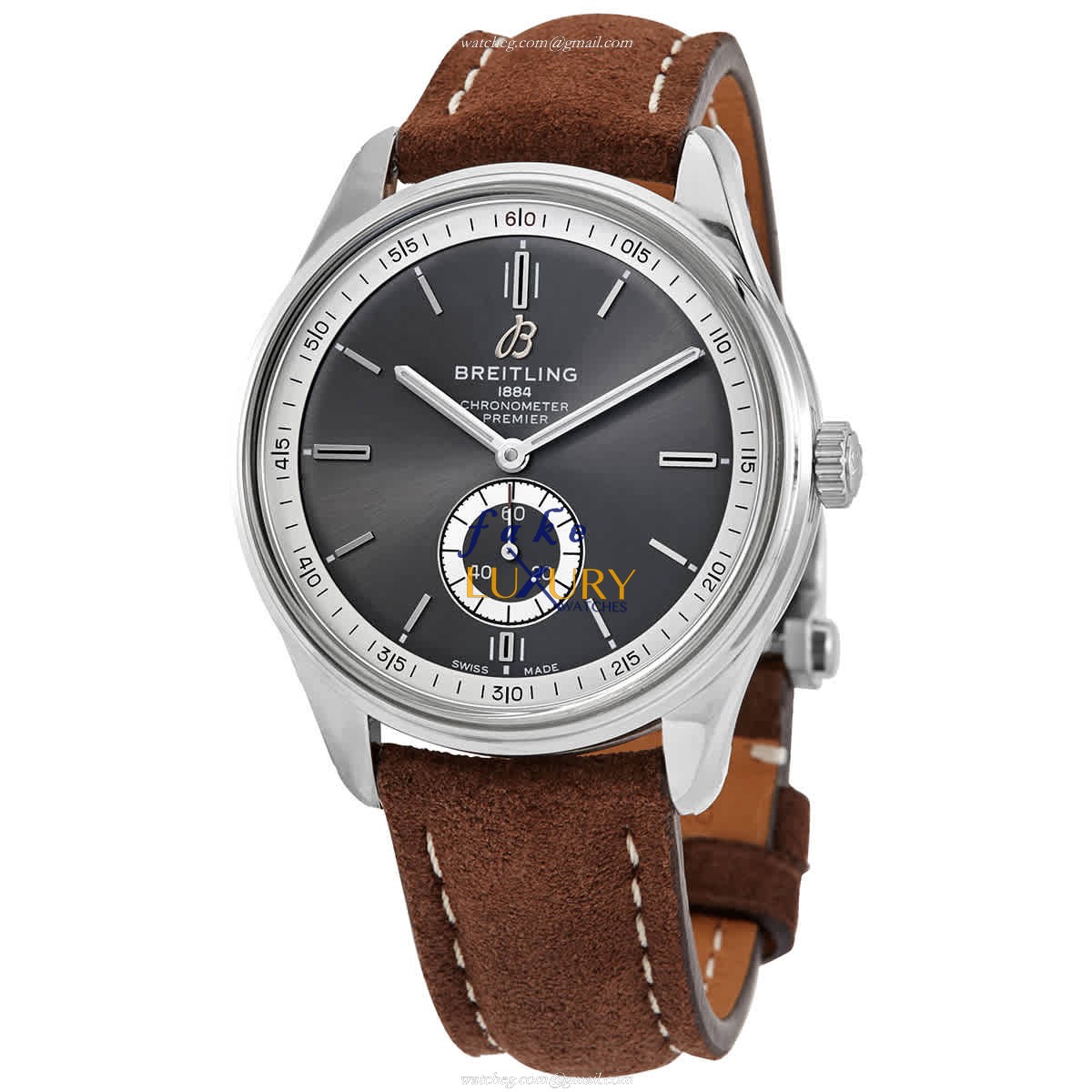 Breitling Premier A37340351B1X1 Automatic Gray Dial Stainless Steel Replica Watch - Luxury Replica Watch