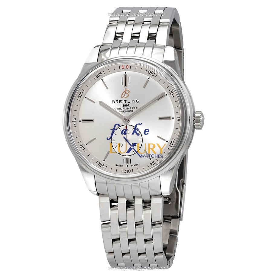 Breitling A37340351G1A1 Premier Replica Watch, Automatic, Silver Dial, Steel Bracelet - Luxury Replica Watch