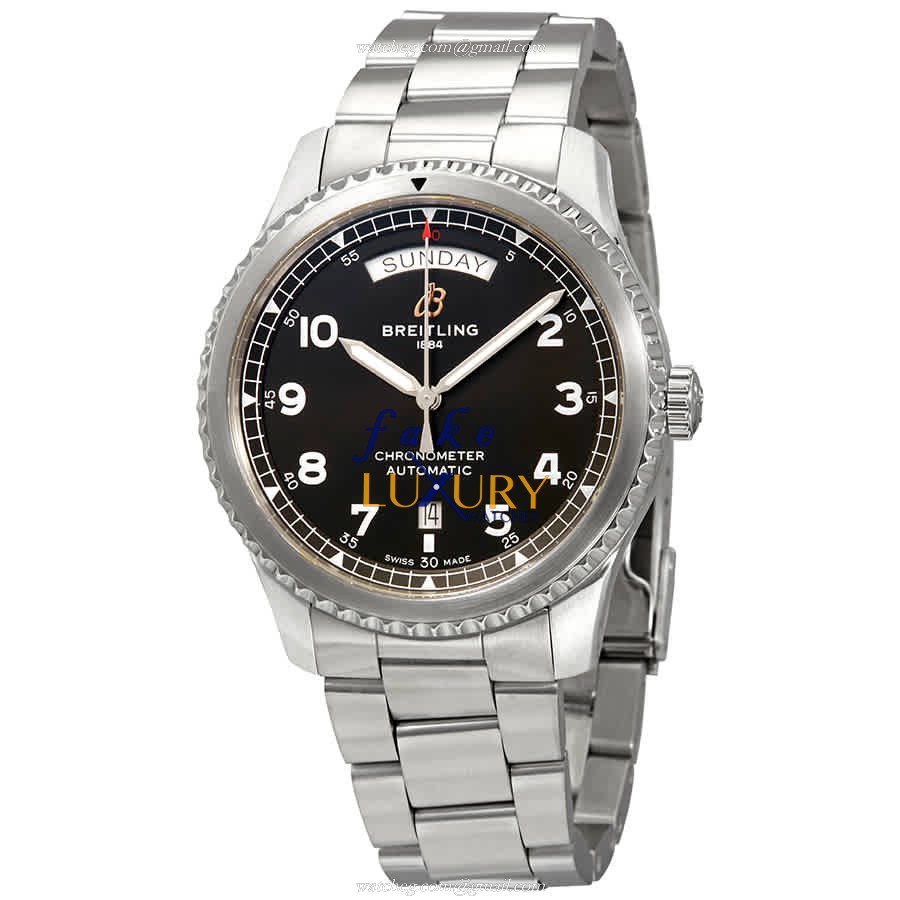 Breitling AVIATOR 8 A45330101B1A1 Automatic Stainless Steel Black Dial Replica Watch - Luxury Replica Watch