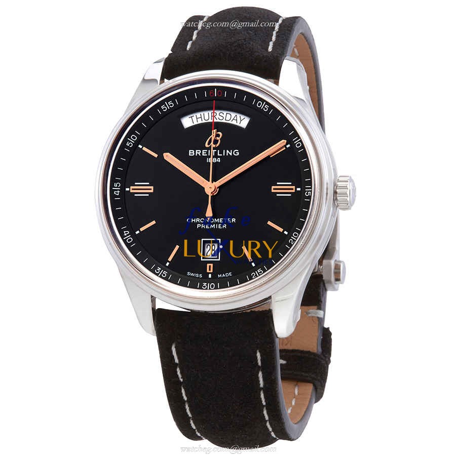 Breitling A45340241B1X1 Premier Automatic Stainless Steel Black Dial Replica Watch - Luxury Replica Watch