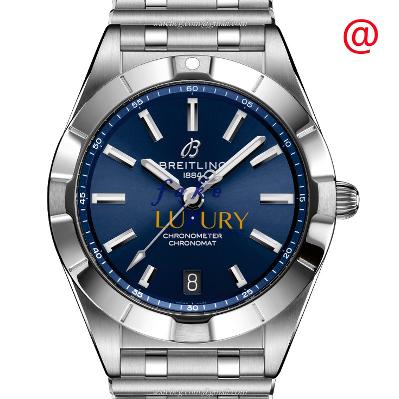 Breitling A77310101C1A1 Chronomat B01 Replica Watch Blue Dial Steel Bracelet Quartz - Luxury Replica Watch