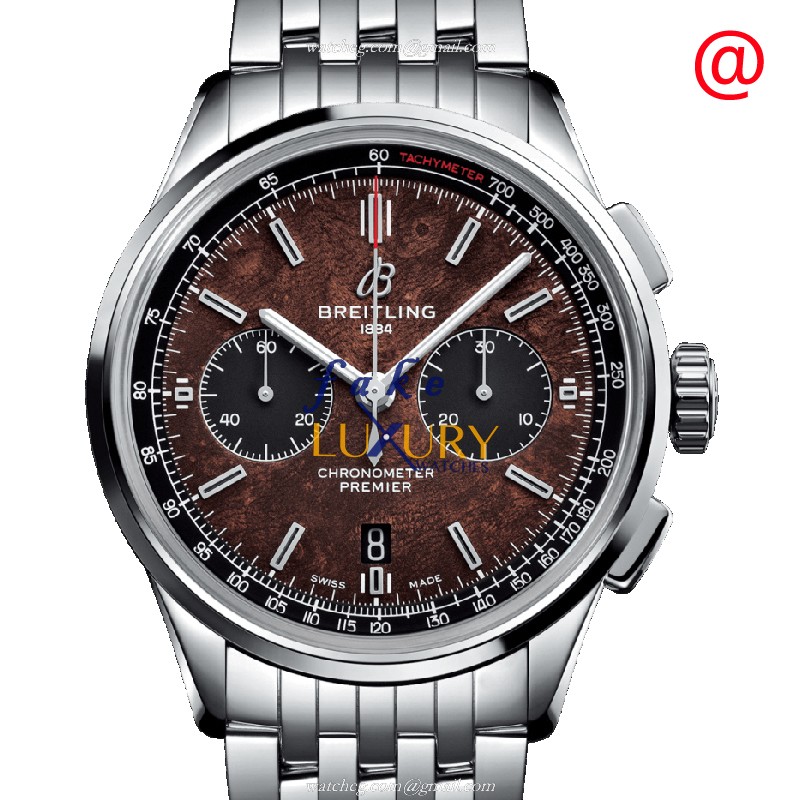 Breitling Premier AB01181A1Q1A1 - Replica Watch - Automatic - 42mm Steel Case - Brown Dial - Luxury Replica Watch