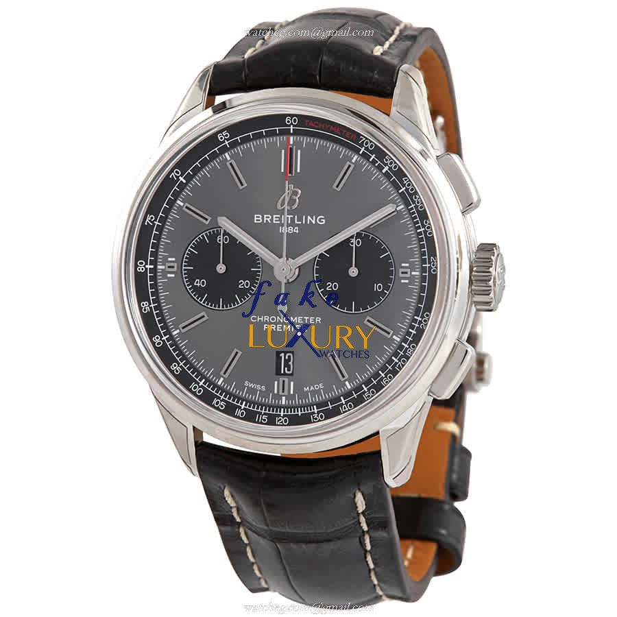 Breitling Premier Automatic Stainless Steel Gray Dial AB0118221B1P1 Replica Watch - Luxury Replica Watch