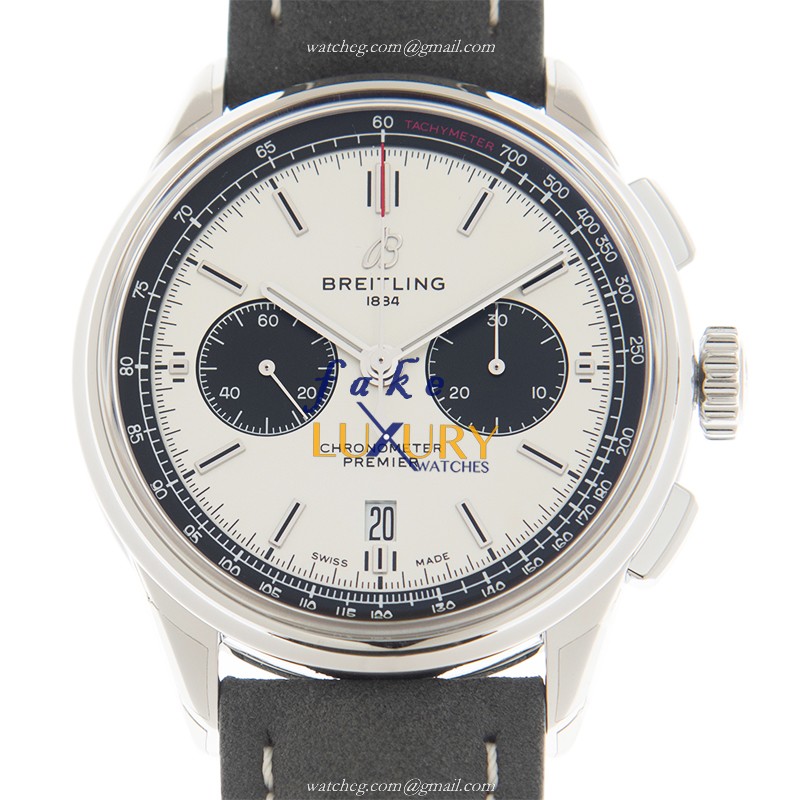 Breitling Premier AB0118221G1X2 Automatic White Dial Steel Replica Watch - Luxury Replica Watch