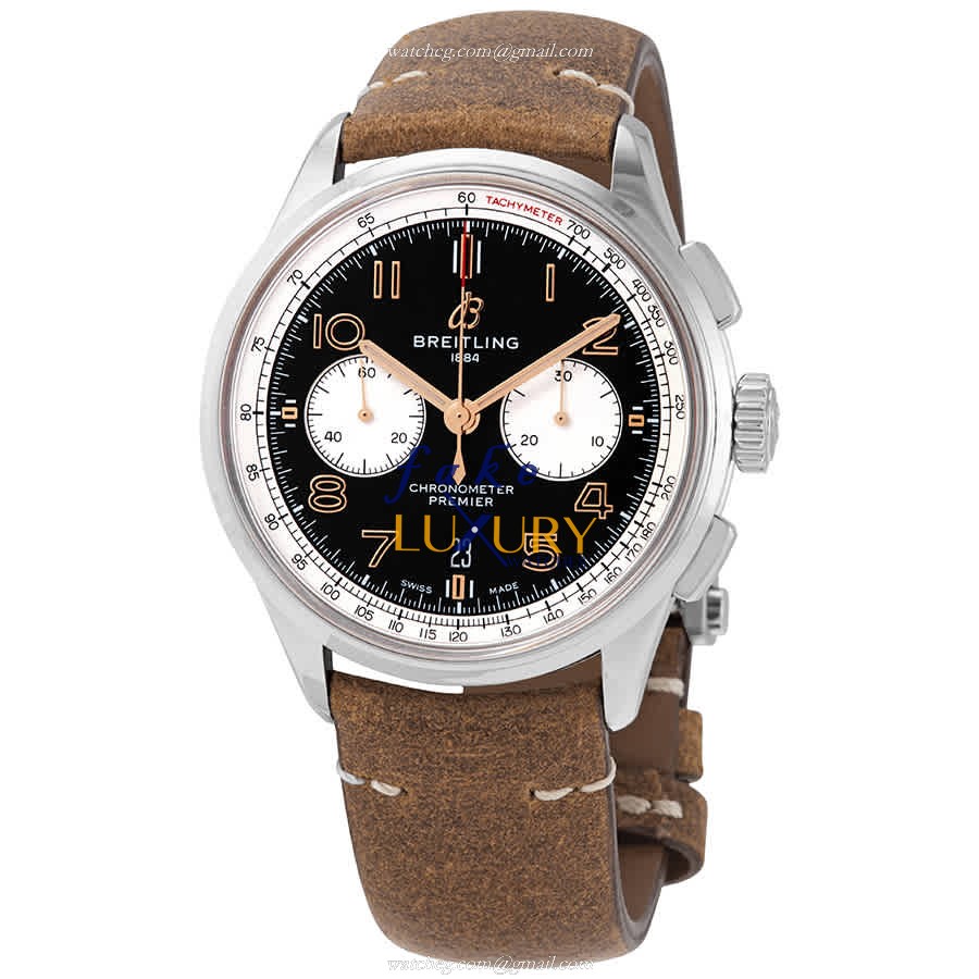 Breitling Premier AB0118A21B1X1 Replica Watch, Automatic, Black Dial, Steel Case - Luxury Replica Watch