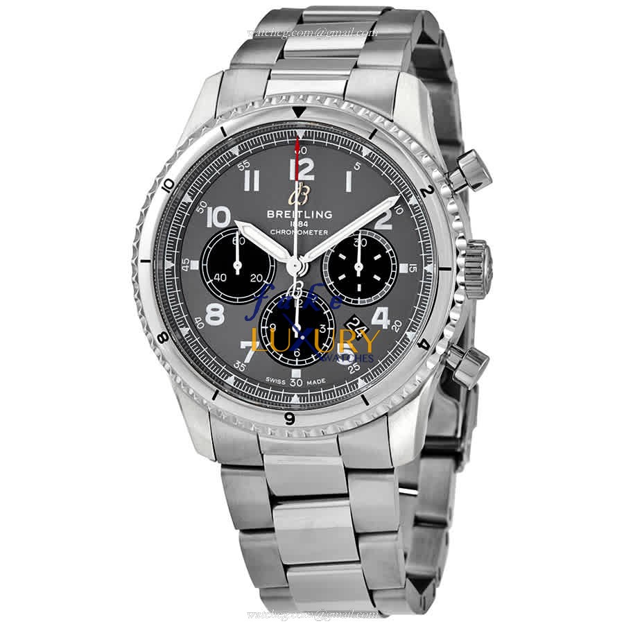 Breitling AB0119131B1A1 AVIATOR 8 Replica Watch Automatic Dark Grey Dial Steel Case - Luxury Replica Watch