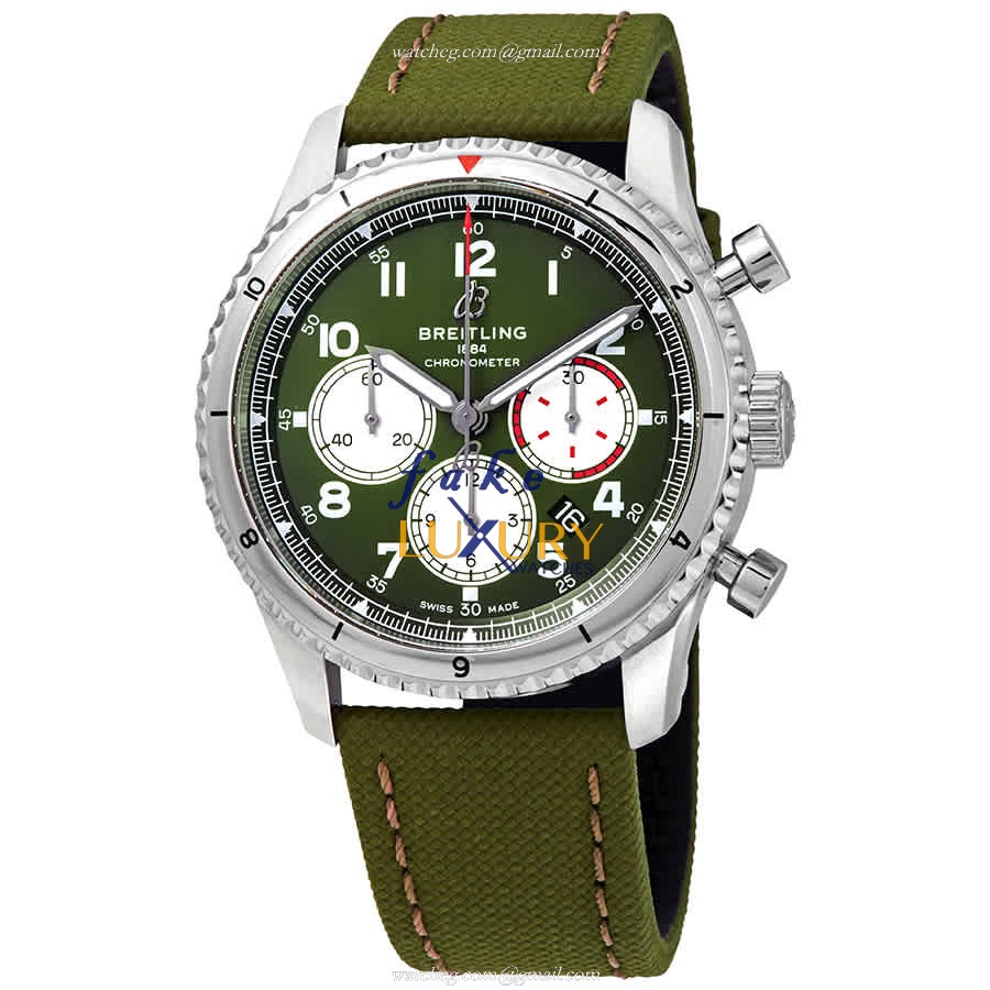Breitling AVIATOR 8 AB01192A1L1X1 - Replica Watch - Automatic - Green Dial - Steel Case - Luxury Replica Watch