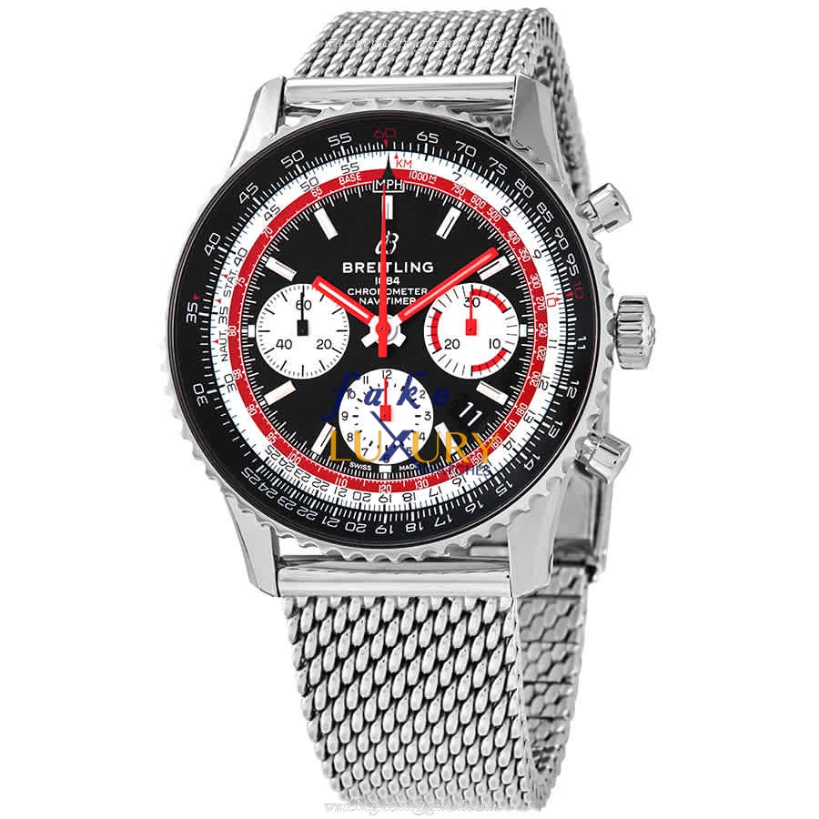 Breitling Navitimer 1 AB01211B1B1A1 Replica Watch With Automatic Movement, Black Dial, Steel Case - Luxury Replica Watch