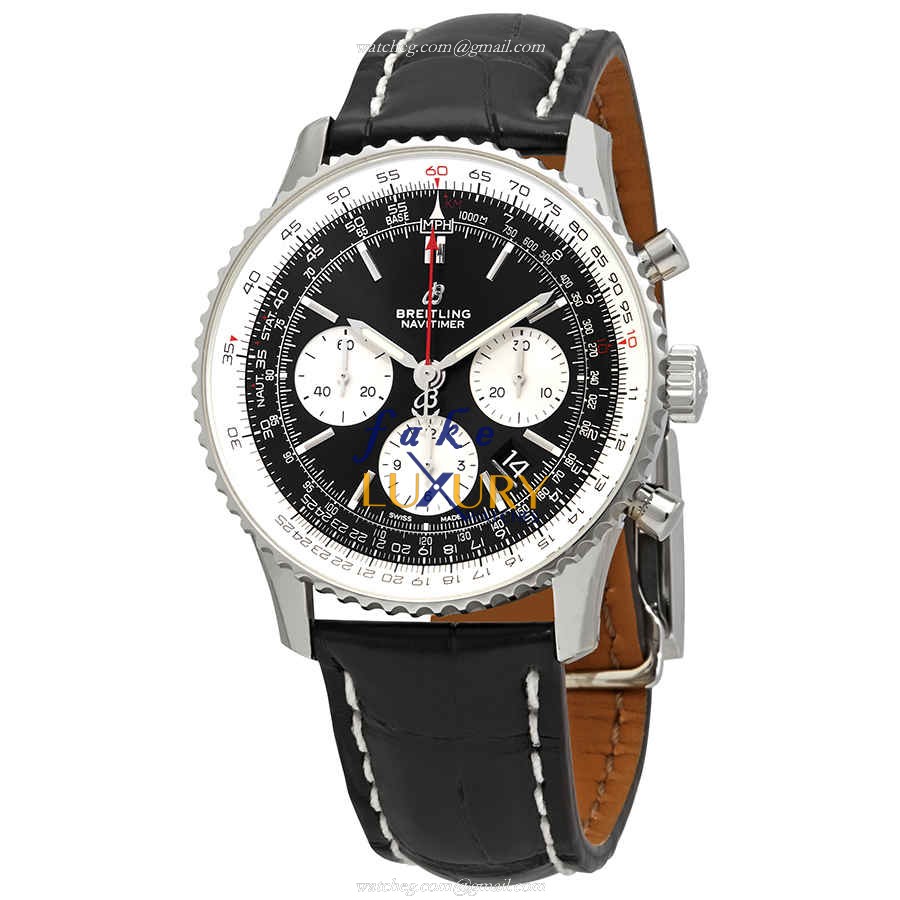 Breitling AB0121211B1P2 Navitimer 1 Replica Watch, Black Dial, Steel Case, Automatic - Luxury Replica Watch