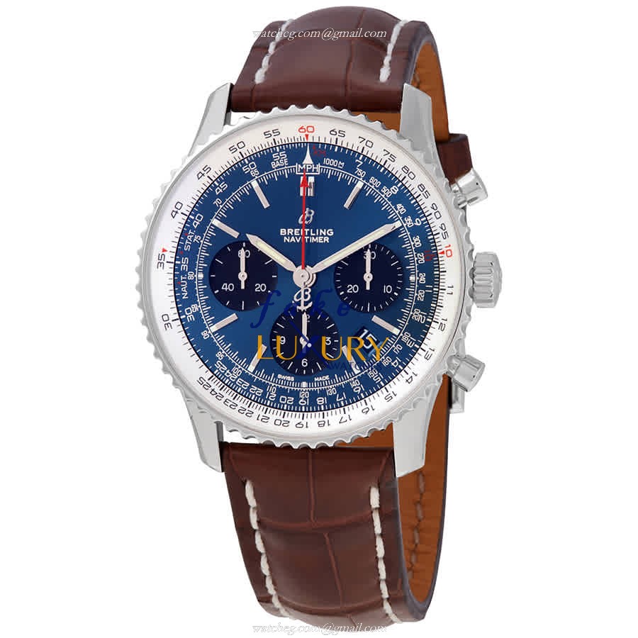 Breitling Navitimer 1 AB0121211C1P2 Automatic Blue Dial Brown Alligator Strap Replica Watch - Luxury Replica Watch
