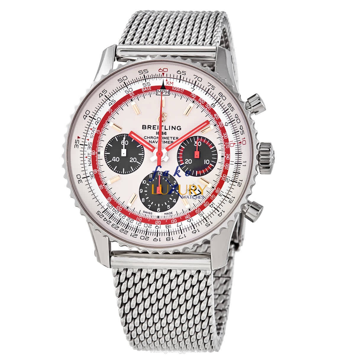 Breitling AB01219A1G1A1 Navitimer 1 Replica Watch, 43mm, Automatic, Silver Dial, Steel Bracelet - Luxury Replica Watch