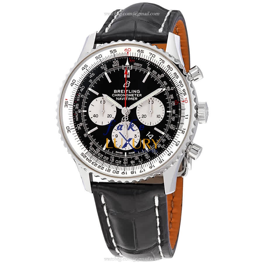 Breitling AB0127211B1P2 Navitimer 1 Automatic in Steel on Black Alligator | 15202ST.OO.1240ST.01 - Luxury Replica Watch