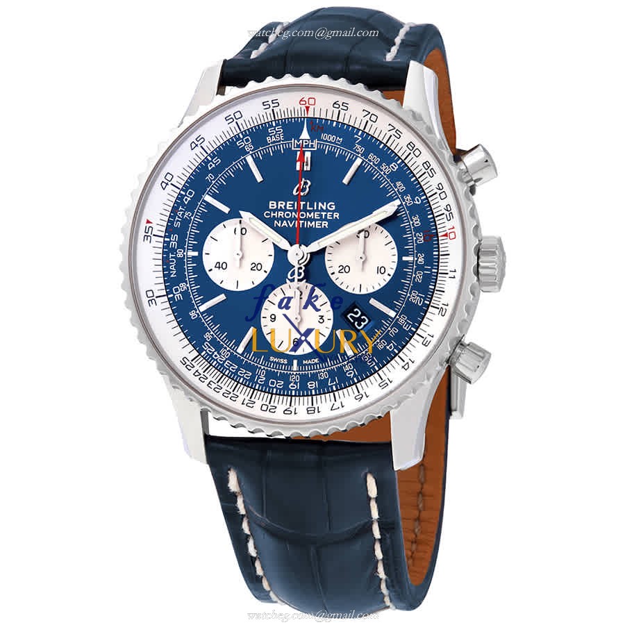 AB0127211C1P1 - Breitling Navitimer 1 Replica Watch - Automatic Blue Dial Alligator Strap - Luxury Replica Watch