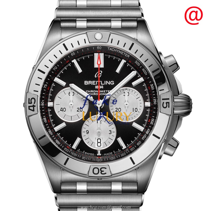 Breitling Chronomat B01 AB0134101B1A1 Automatic Black Dial Stainless Steel Replica Watch - Luxury Replica Watch