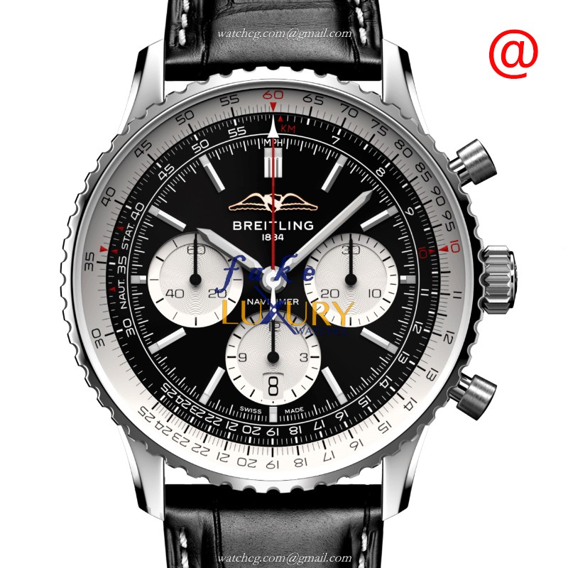 Breitling Navitimer AB0138211B1P1 Replica Watch, Black Dial, Steel Case, Automatic Movement - Luxury Replica Watch