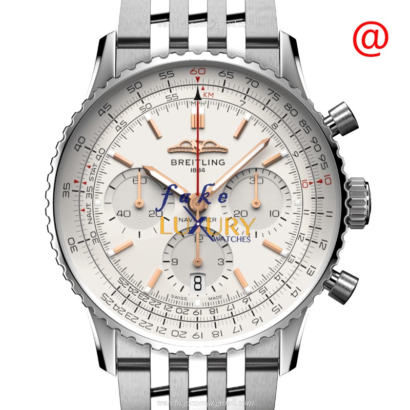 Breitling AB0139211G1A1 Navitimer Replica Watch, Automatic, 41mm, Silver Dial, Steel Case - Luxury Replica Watch