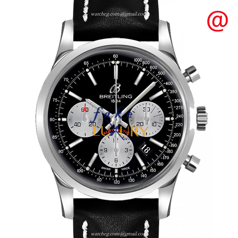 Breitling Transocean Chronograph AB015212/BF26/435X Automatic Black Dial Replica - Luxury Replica Watch