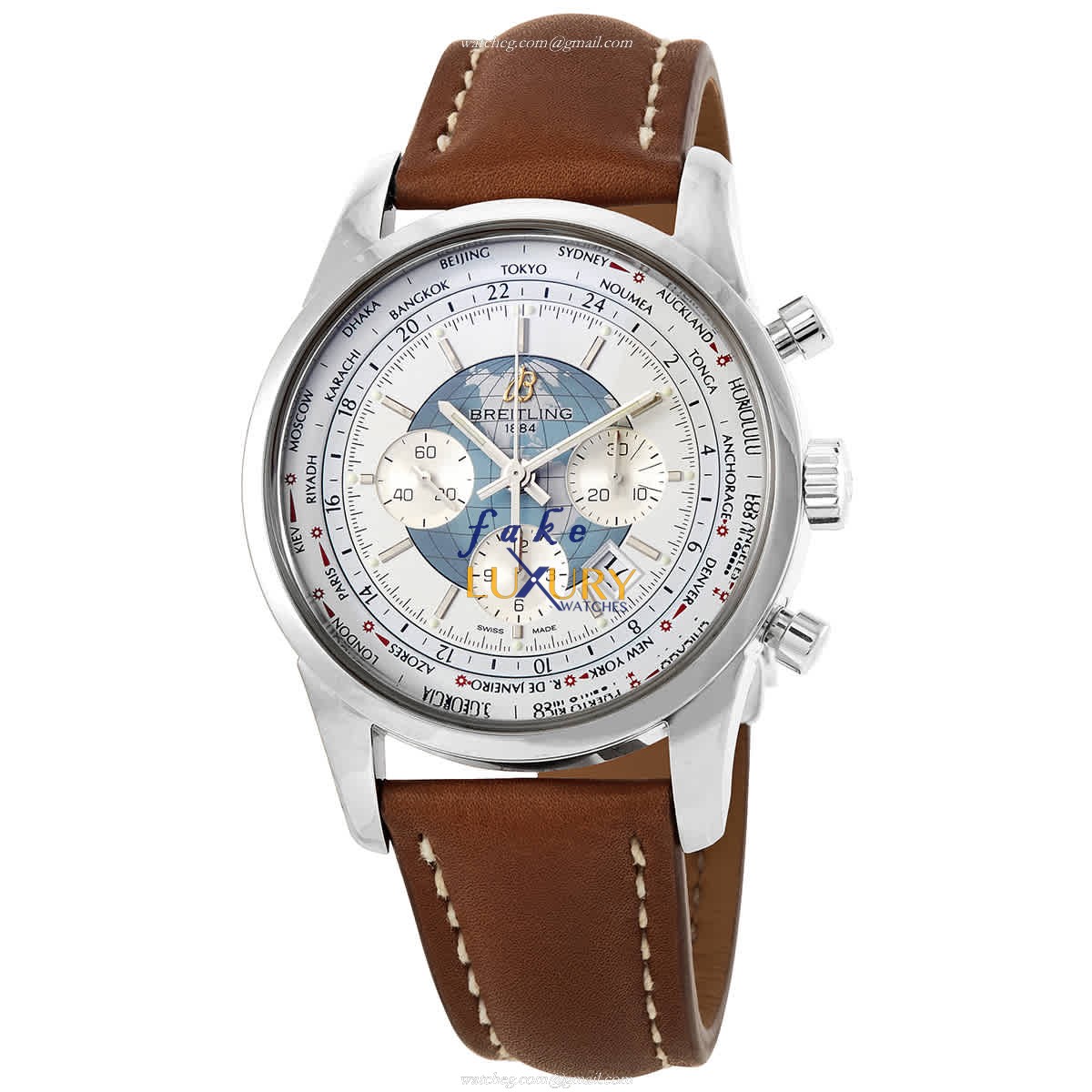 Breitling Transocean Chronograph Replica Watch AB0510U0/A732-440X/A20D.1, Automatic White Dial - Luxury Replica Watch